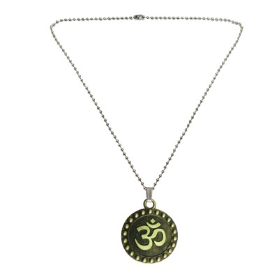 Round OM Design Metal Pendant